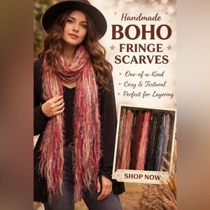 Boho Fringe Scarf in Multicolor